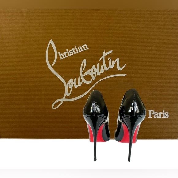 Christian Louboutin So Kate 120 Patent Black Pointed-Toe Red Sole Pump - Picture 3 of 11